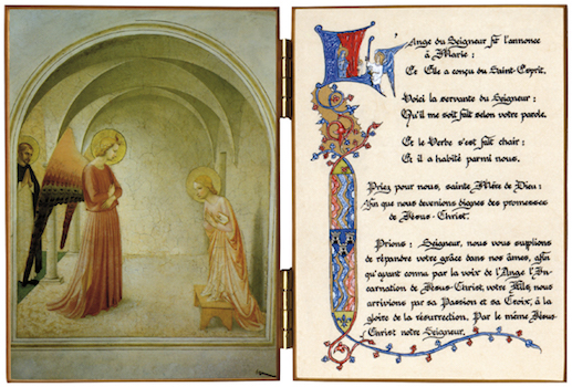 L'Annonciation de Fra Angelico avec la prière de l'Angelus