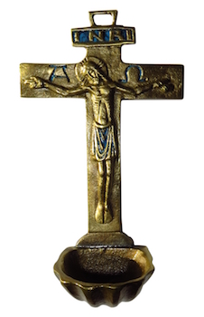 Crucifix bénitier pour eau bénite