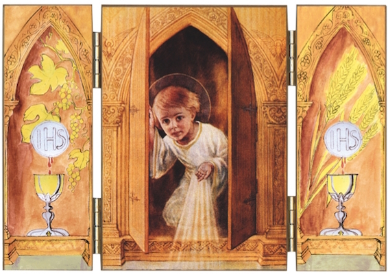 Triptyque Jésus au tabernacle