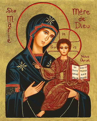 Icône de la sainte Vierge Marie