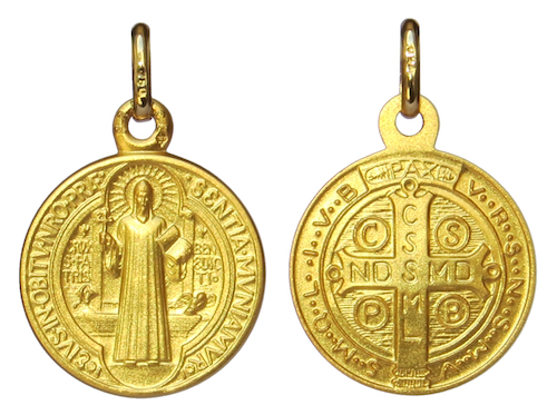 Médaille de saint Benoît : recto et verso