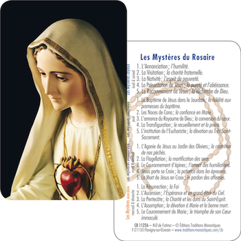 Les mystères du rosaire et Notre-Dame de Fatima