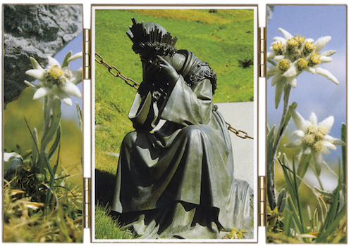 Statue de la Vierge de Notre-Dame de La Salette en pleurs