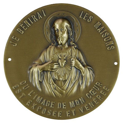 Plaque porte du Sacré Coeur