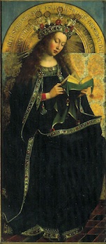 La Vierge Marie couronnée du retable de van Eyck