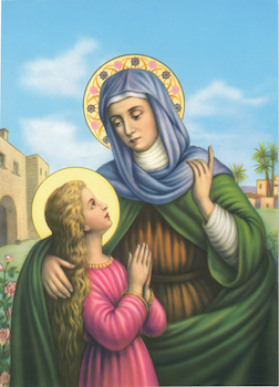 Sainte Anne avec avec sa fille, la très sainte Vierge Marie