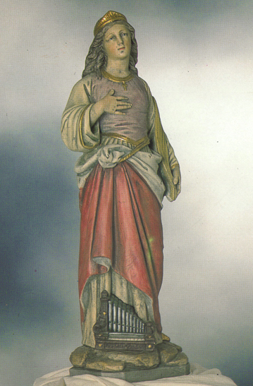 Icône sainte Cécile, vierge et martyre