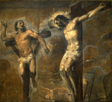 Le Christ en croix et le Bon Larron