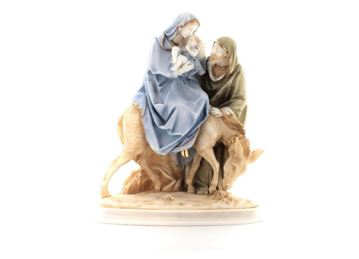 De Heilige Familie en de vlucht naar Egypte, 26 cm
