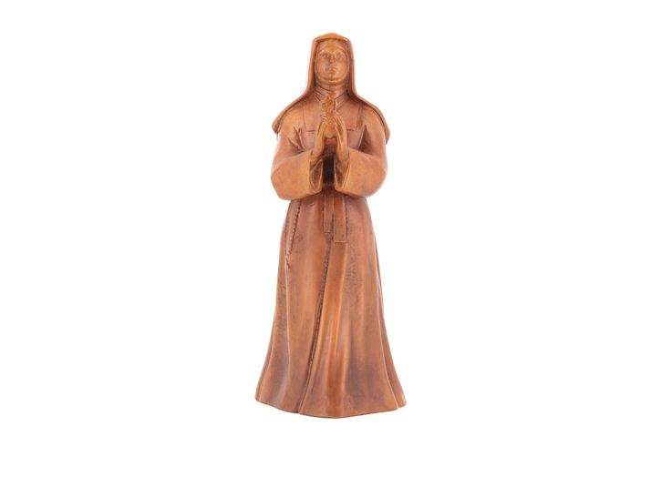 Statue de Sainte Marguerite Marie, 20 cm, bois clair