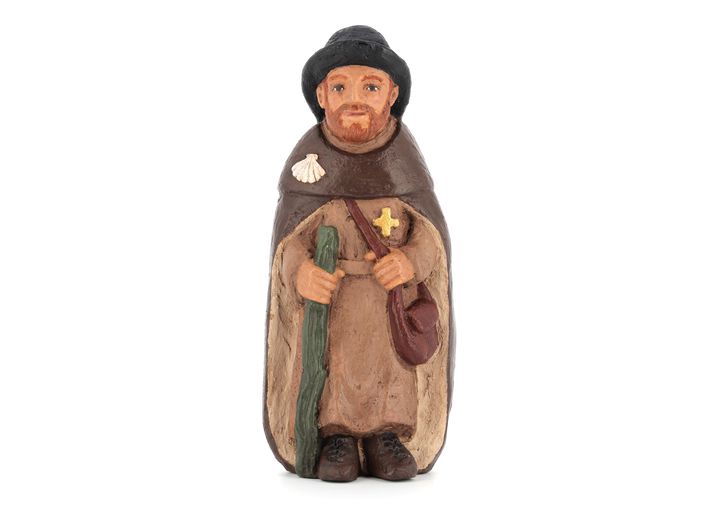 Polychrome bas-reliëf van Sint-Jakobus de Apostel