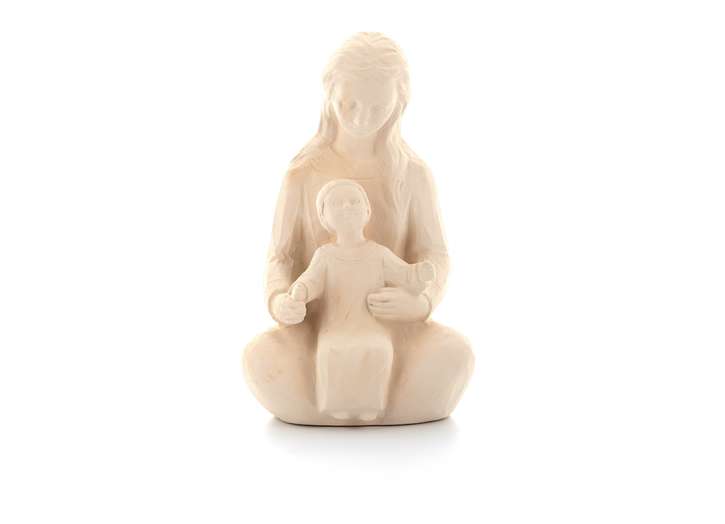 Standbeeld van Onze Lieve Vrouw van Welkom, 15 cm, kleur steen